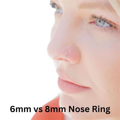 6mm vs 8mm nose ring.